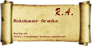 Rokobauer Aranka névjegykártya